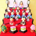 ７０１１１４５さまご依頼のお品　　【お名前木札お作りします】五段飾り♥お雛様（赤）ケース付き