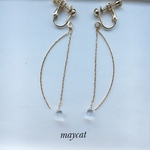 天然クリスタル long earring  …2color