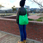 洗い帆布のピーチショルダー(ライトグリーン)