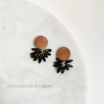 wood×dagger beads earring