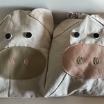 ブタさんの大きなお着替え入れ巾着
