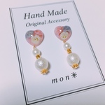 ハート♡パールピアス✳︎