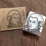 【現品】送料無料！モーツァルト 消しゴムはんこ