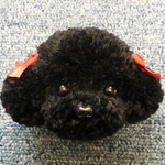 yuuchany様専用　毛糸のぽんぽん トイプードルブローチ 黒（サイズ大・リボン付）
