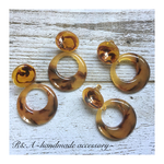 べっ甲×べっ甲♡大ぶりデザイン✨ピアス/イヤリング