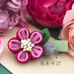 ベビーヘアクリップ＊フラワーアレンジメントヘアクリップ♡flaise お出かけ、家事育児、勉強の時に女子力アップ♫