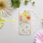 iPhone8/iPhone7 押し花ソフトケース パステルオレンジ
