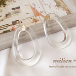 ◇アクリルフープ×クリアピアス◇