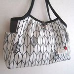 (0105)マチ付スクエアグラニーバッグ*オックス*モノトーン