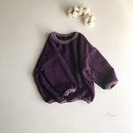 スウェットオーバートップス 80 パープル  cream