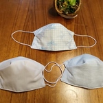 小柄な女性用　さらし立体マスク　アイスカラー