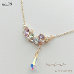 再販〈30〉魅力的color SWAROVSKI プリンセスカラーリング♡ネックレス