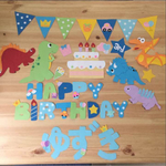 再販》  恐竜  誕生日 壁面 ガーランド 