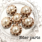 【6個】Perl wave round cabochon