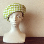 新作‼️  パリジェンヌの春  ライムグリーンのベレー帽 