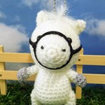 お馬さんキーホルダー(白毛)