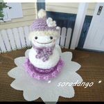 お花雪だるまちゃん（紫）