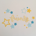 デコレーション素材  friends & 星 クリーム 送料無料