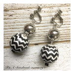 シルバー×ブラックデザイン✨ ピアス/イヤリング