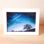 再販可！　油絵原画『星に願いを』　額縁付き