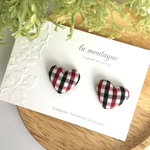 SALE✳︎チェック柄＊heart ピアス