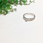 サイズ入荷！純銀製＊ジルコニアリング