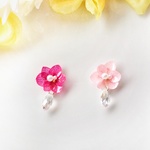 春色♪紫陽花としずくのイヤリング/ピアス