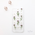 パールとアリッサムのiPhoneケース / 押し花ケース 〈iPhoneX/iPhone8/iPhone7/iPhone6s/iPhone6対応〉  