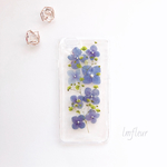 紫陽花とかすみ草のiPhoneケース