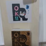 OKペンギンの消しゴムはんこ🎵
