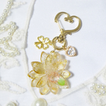 金運アップ ロータス♡オルゴナイト キーホルダー