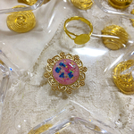 ピンク×ゴールドリング💍
