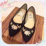 春先行価格♡【M〜LLサイズ】【5カラー】フラワー刺繍パンプス
