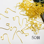 ピアス ボール フック 16K ゴールド プレート 金 50個
