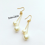 dual♡チェコパールのシンプルピアス♡イヤリング可