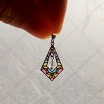 再…再販★まるでステンドグラスのようなカラフルイヤリング(S)