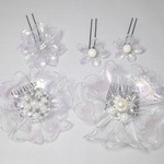 髪飾り∮～透華5点セットⒽシルバー～∮　白無垢…色打掛…和装…ウエディング…結婚式…成人式…卒業式