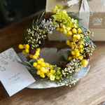 mimosa ミモザとグリーンのボタニカルリース