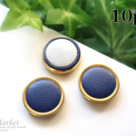 送料無料♪10個入り★円形貼り付けパーツ☆20ｍｍ（ブルー）