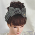 リボンヘアバンド＊カーキグレー