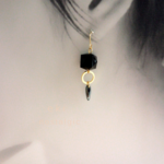 大人　ブラック×ダークグレー　ピアス/イヤリング/ノンホールピアス