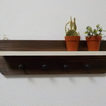 アンティーク／カフェ／壁掛け／キーフック／飾り棚（D－６）