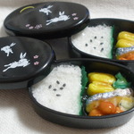 【再販2】しゃけ弁当☆黒うさぎ☆ミニチュアフード
