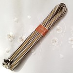 真田紐帯締め 三分紐 遠州(紫紺に黄土色ライン)