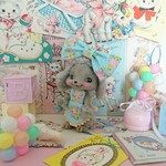 ソフトクリーム屋のプードル 羊毛マスコット