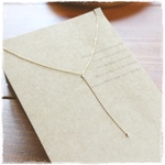 天然ホワイトダイヤモンド原石カット 14kgf Y-line necklace