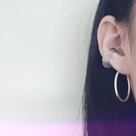 シルバー925 テクスチャー プレート イヤーカフ