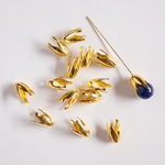  Design series【10個】Flower beads ＊ゴールドカラー
