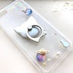oyoy〇〇様専用♥️crown👑宇宙を旅する猫 シンプル iPhoneケース 銀河 ねこ スマホケース
