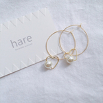 再再...販♡オープンハートのフープピアス/イヤリング